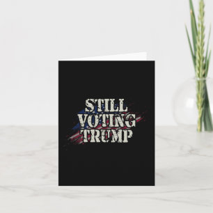 Tarjeta Camiseta Retro de la Bandera de EE. UU. Trump - Vo