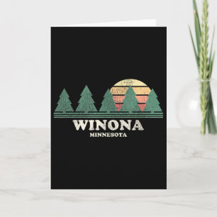 Tarjeta Camiseta Retro de Winona Mn Vintage Throwback Dise