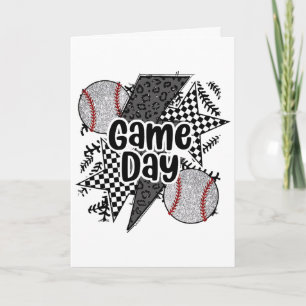 Tarjeta Camiseta Retro Día de Partido Cuadrada Leopardo Ve