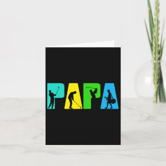 Tarjeta Camiseta Retro Golfing Papa Golfer. Regalos de Gol
