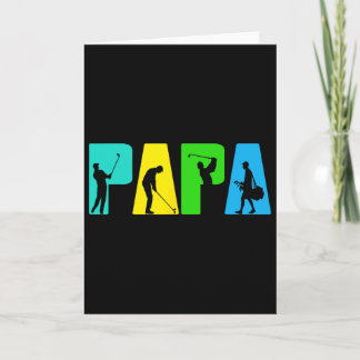 Tarjeta Camiseta Retro Golfing Papa Golfer. Regalos de Gol
