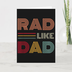Tarjeta Camiseta Retro Rad Como Papá para Niños Combinando