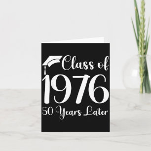Tarjeta Camiseta Reunión de Clase 1976 50 Años Después