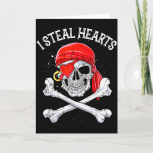 Tarjeta Camiseta Roba Corazones Día de San Valentín Pirata