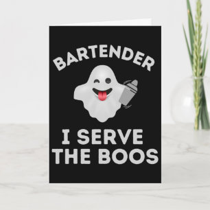 Tarjeta Camiseta Rtender Halloween Rtender Fantasma Sirvo