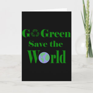 Tarjeta Camiseta Salva El Mundo Ve A Verde