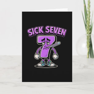 Tarjeta Camiseta Sick Seven Meme Seis Siete Divertido Jueg
