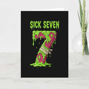 Tarjeta Camiseta Sick Seven Meme Seis Siete Juego de Palab