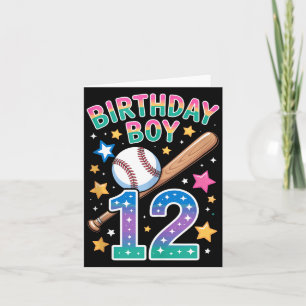 Tarjeta Camiseta sin mangas de béisbol para cumpleaños de