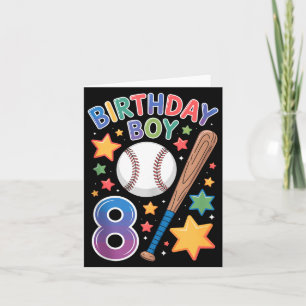 Tarjeta Camiseta sin mangas de béisbol para cumpleaños de 
