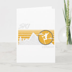 Tarjeta Camiseta Ski Verbier Retro Suiza Esquí