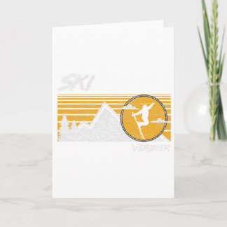 Tarjeta Camiseta Ski Verbier Retro Suiza Esquí