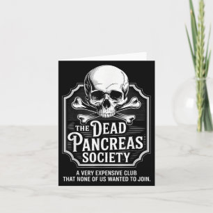 Tarjeta Camiseta Sociedad de Páncreas Muerto Calavera Dive