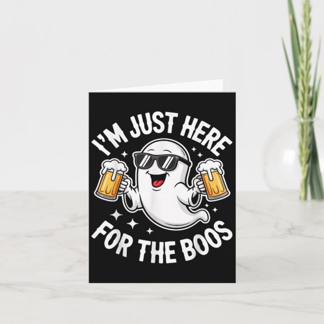 Tarjeta Camiseta Solo Estoy Aquí Por Los Abucheos Hombres  (Anverso)