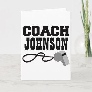 Tarjeta Camiseta T de Silbato de Entrenador Personalizado