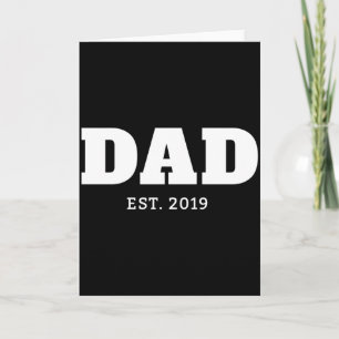 Tarjeta Camiseta T Papa Año Est Texto Blanco Negro Negrita