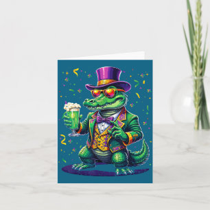 Tarjeta Camiseta temática de Mardi gras desfiles mardigato