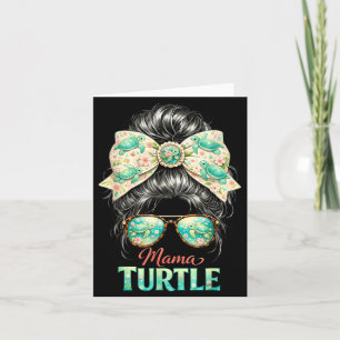 Tarjeta Camiseta Tortuga Mamá Verano Vida Marina Océano Re