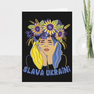 Tarjeta Camiseta Ucrania Slava Ukraini Apoyo a la Mujer Uc