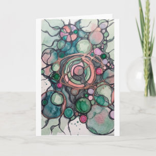 Tarjeta Camiseta Unisex de Arte Neurográfico Abstracto Org