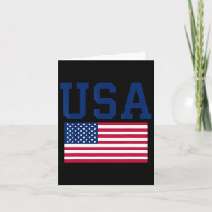Tarjeta Camiseta Usa Mujeres Hombres Niños Bandera America