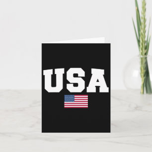 Tarjeta Camiseta Usa Mujeres Hombres Niños Bandera America