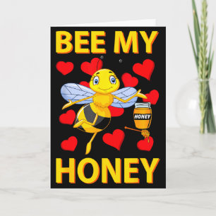Tarjeta Camiseta Valentine Be My Honey Bee Corazones Te Am