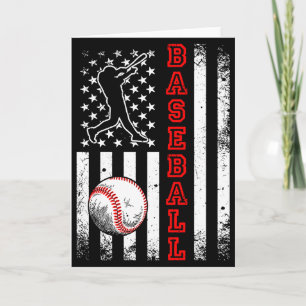Tarjeta Camiseta Vintage de béisbol Equipo Bandera America