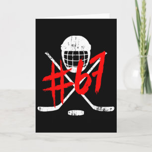 Tarjeta Camiseta Vintage Hockey 67 Número