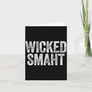 Tarjeta Camiseta Wicked Smaht Boston Machusetts 