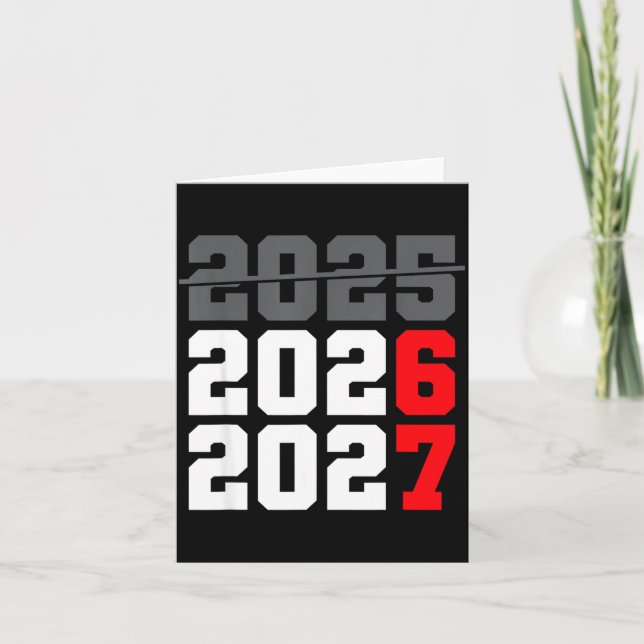 Tarjeta Camisetas Año Nuevo 2026 67 Seis Siete Meme Gen Al (Anverso)