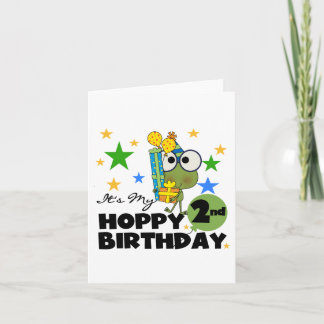 Tarjeta Camisetas de 2º cumpleaños y regalos de Rana de am