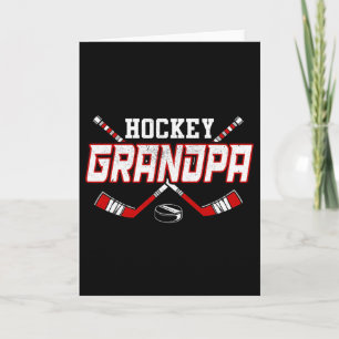 Tarjeta Camisetas de abuelo de hockey para hombres papá dí