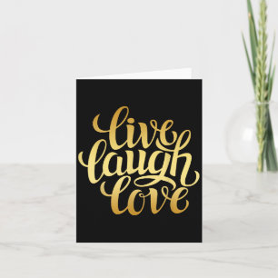 Tarjeta Camisetas de amor de Live Laugh, cita de Guay insp