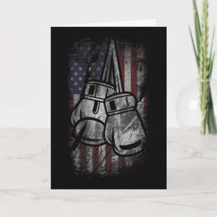 Tarjeta Camisetas de boxeo de la bandera americana para ho
