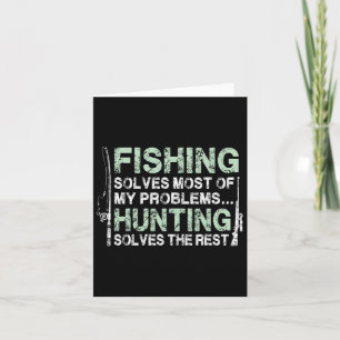 Tarjeta Camisetas De Caza De Pescadores Graciosos Para Hom