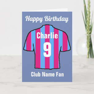Tarjeta Camisetas de Club de Fútbol para Personalizar