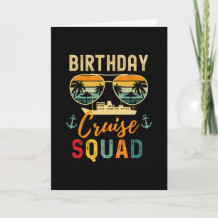 Tarjeta Camisetas de crucero de cumpleaños 2026 Squad Vaca