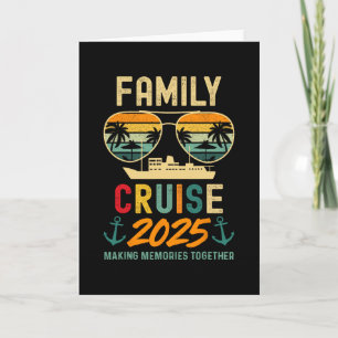 Tarjeta Camisetas de crucero familiares 2025 Vacaciones de