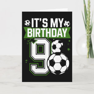 Tarjeta Camisetas de Cumpleaños Niño 9 Fútbol Es Mi 9º Cum