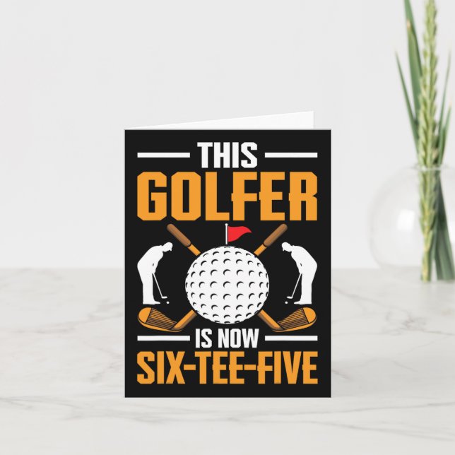 Tarjeta Camisetas de golf de cumpleaños para hombres golfi (Anverso)