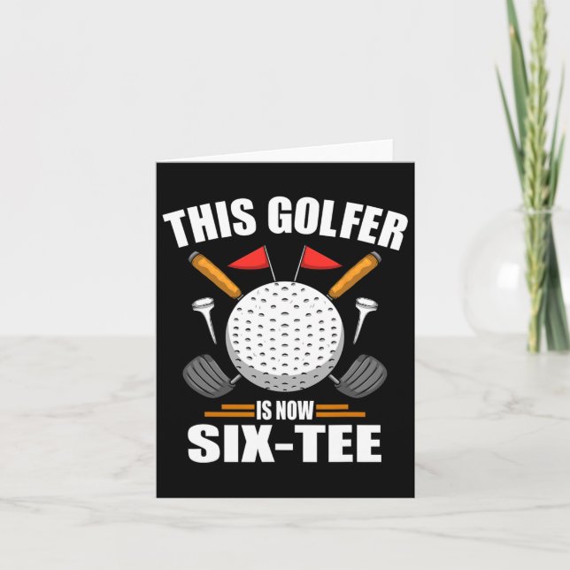 Tarjeta Camisetas de golf de cumpleaños para hombres golfi (Anverso)
