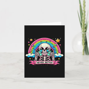 Tarjeta Camisetas de Halloween esqueléticos nunca mejor ll