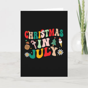 Tarjeta Camisetas De Navidad En Julio Groovy Xmas Verano H