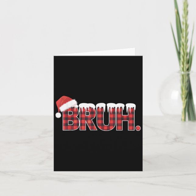 Tarjeta Camisetas De navidades Para Mujeres Búfalo Bruh Ro (Anverso)