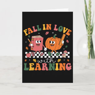 Tarjeta Camisetas de otoño para maestros que los niños ama