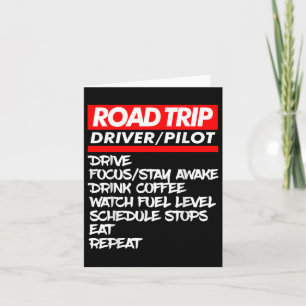 Tarjeta Camisetas de viajes familiares por carretera diver