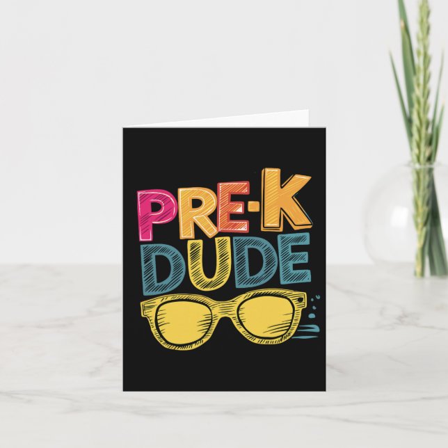 Tarjeta Camisetas de vuelta al cole para preescolar Día de (Anverso)