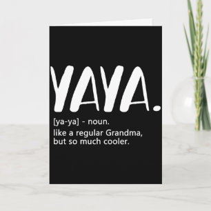 Tarjeta Camisetas de Yaya para mujeres idea del día de la 