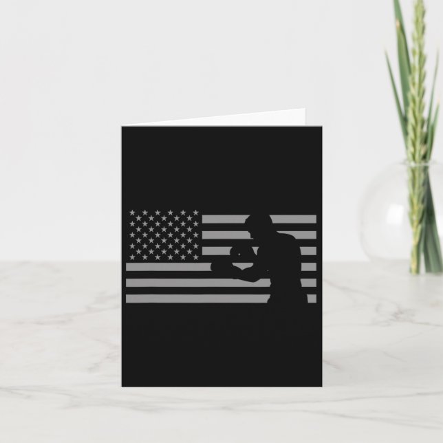 Tarjeta Camisetas del Boxer T de Bandera Americana - Boxeo (Anverso)